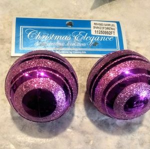 13 Piece Set- Christmas Elegance Ornaments- Purple